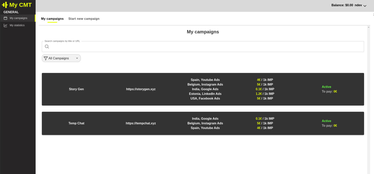 Campaign Management Tool
